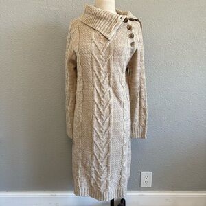 Sabrina Lauren Sweater Dress Size Medium Cowl Neck